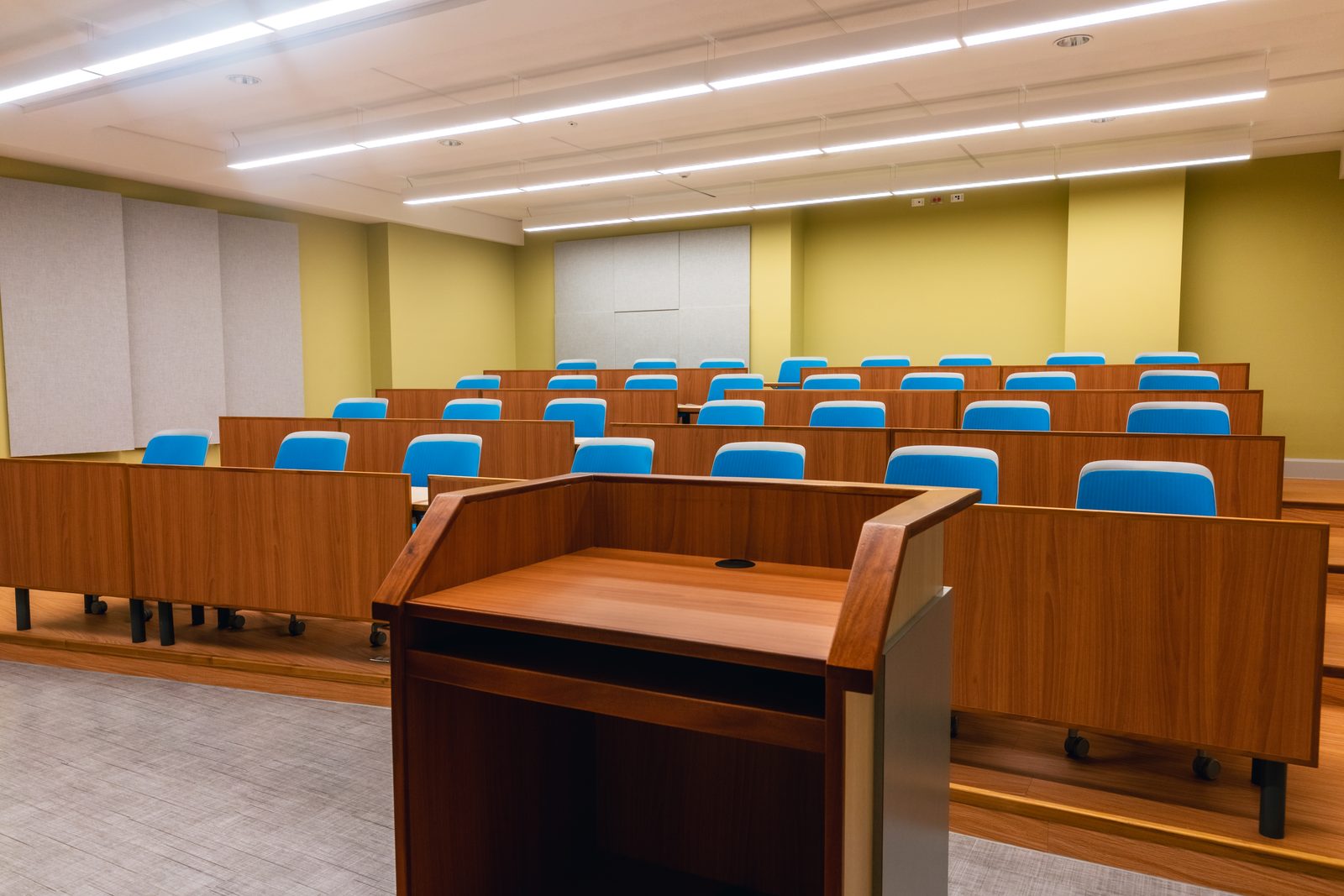 A lecture room on the Lok Jack GSB campus