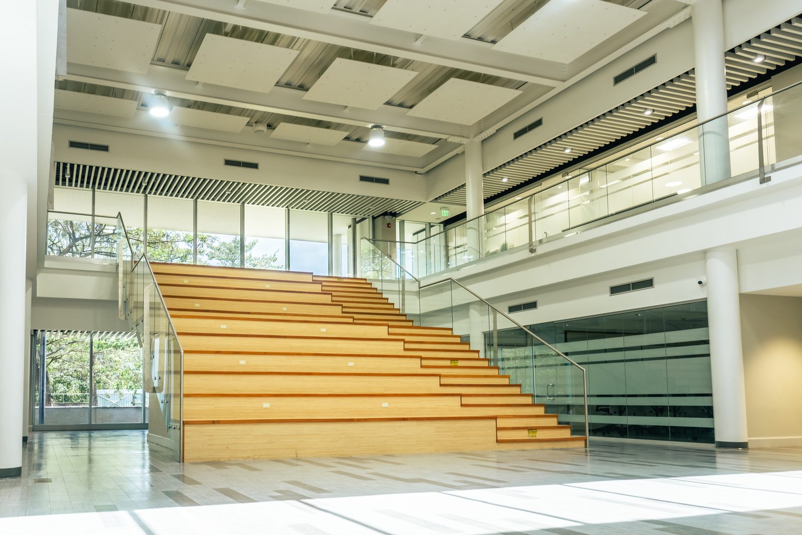 The New Wing atrium staircase