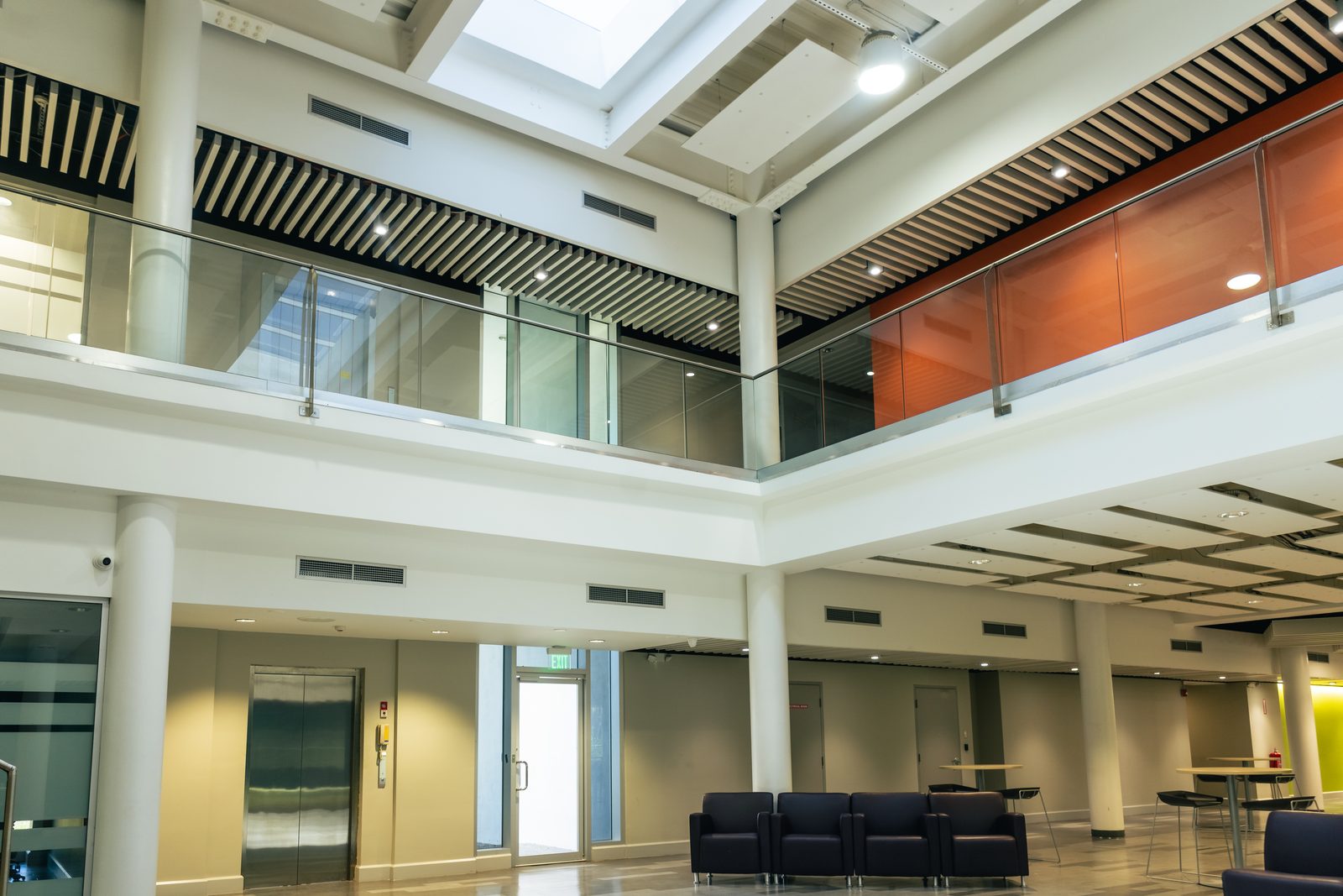 Upper galleries of the New Wing atrium