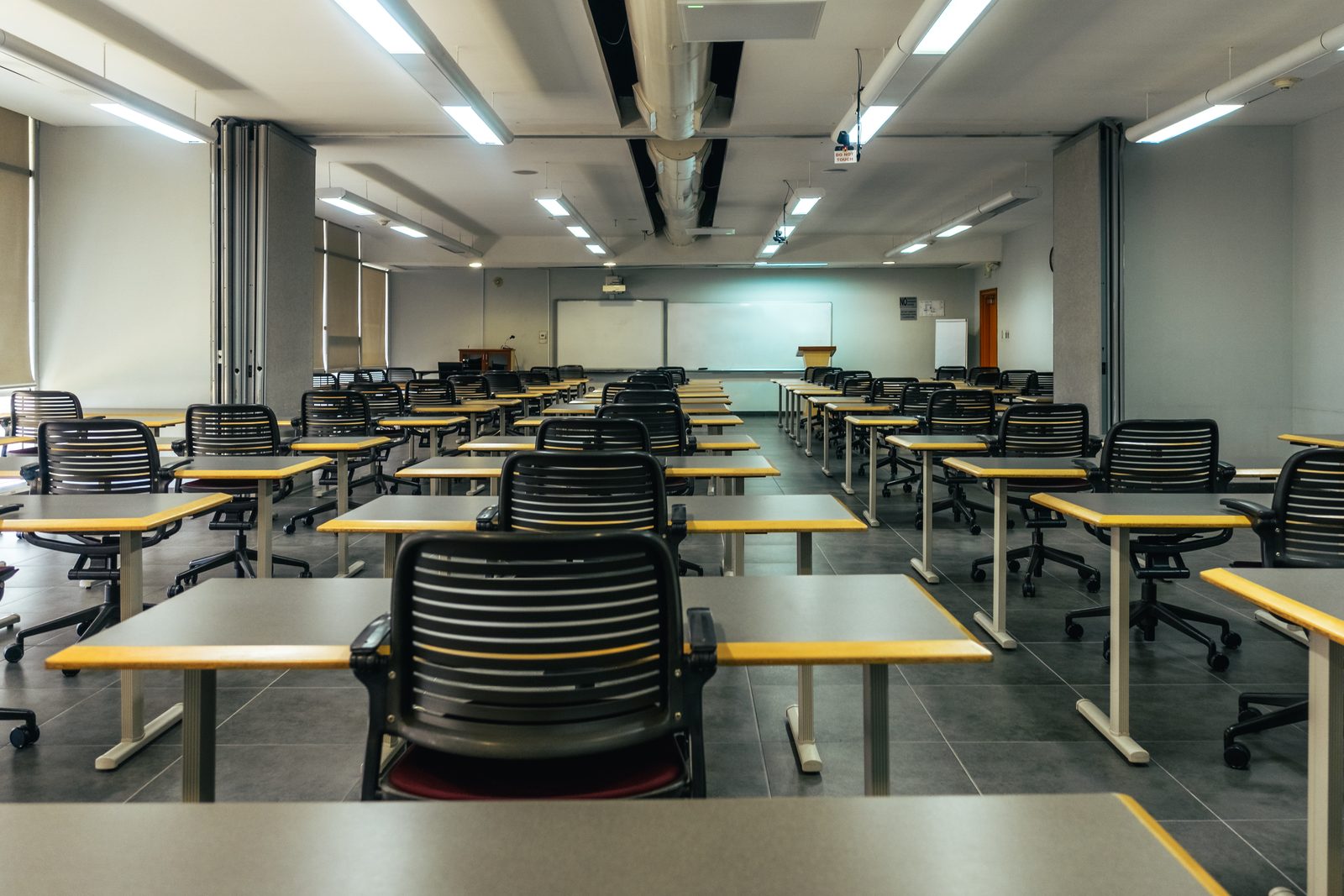 A tiered lecture room on the Lok Jack GSB campus