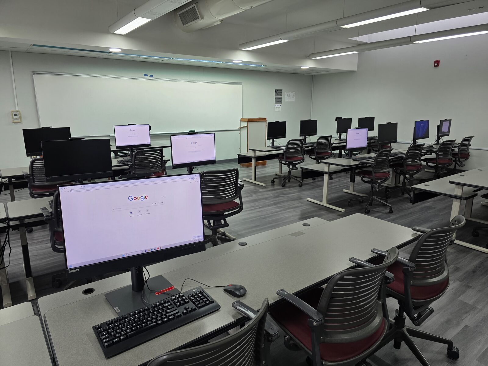 Learning Centre 1 - the computer lab seen from the front
