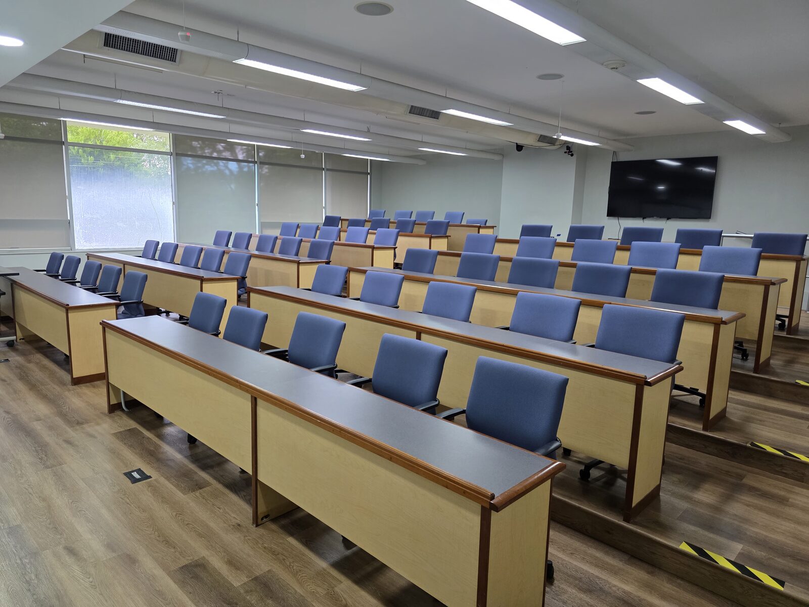 Sidney Knox Room - tiered seating and the wall-mounted screen